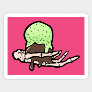 Skeletons Love Ice Cream Sticker